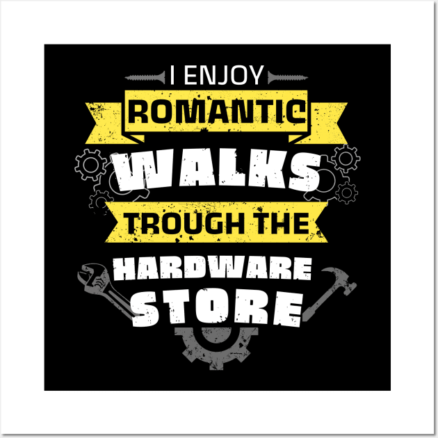 Handyman Hardware Store Walks Fun Wrench Wall Art by Foxxy Merch